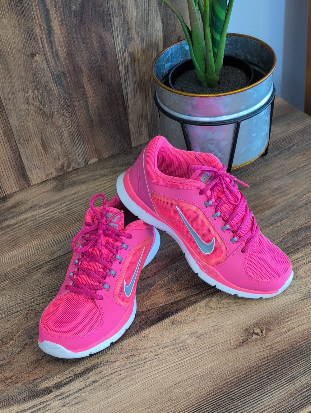 Nike Flex Trainer 4 Training Sneakers 643083-605 Athletic Shoes 7        W358